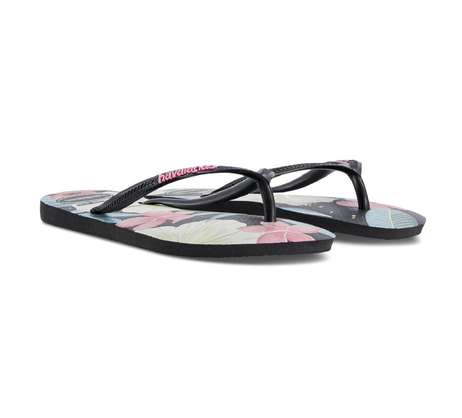 Damen Havaianas Slides | Floral - Flip Flops