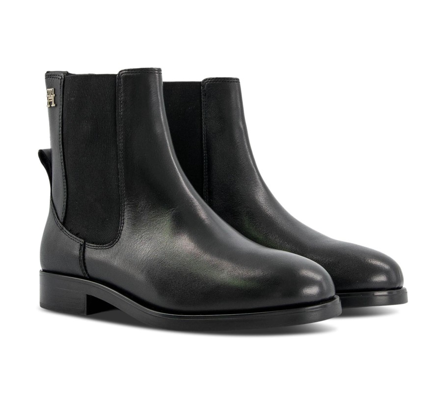 Damen Tommy Hilfiger Stiefeletten | Elevanted Essential Bootie - Absatz Und Keil Bis 35 Mm