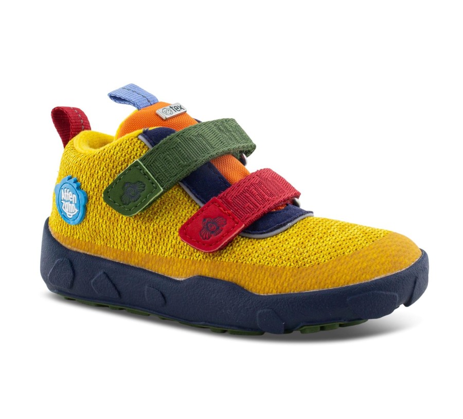 Kinder Affenzahn Barfussschuhe | Lowboot Knit Happy - Klettschuhe