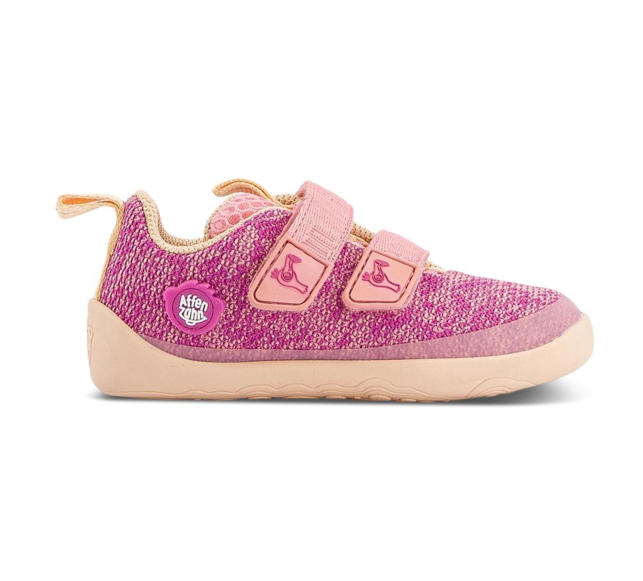 Kinder Affenzahn Barfussschuhe | Barfussschuh Knit Happy - Klettschuhe