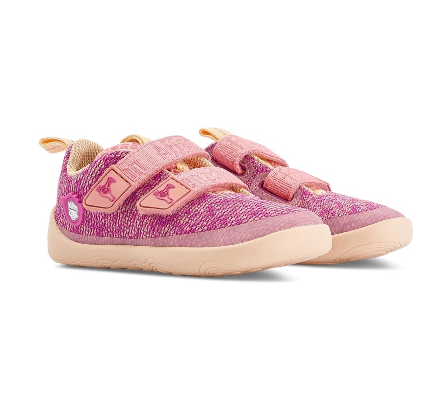 Kinder Affenzahn Barfussschuhe | Barfussschuh Knit Happy - Klettschuhe