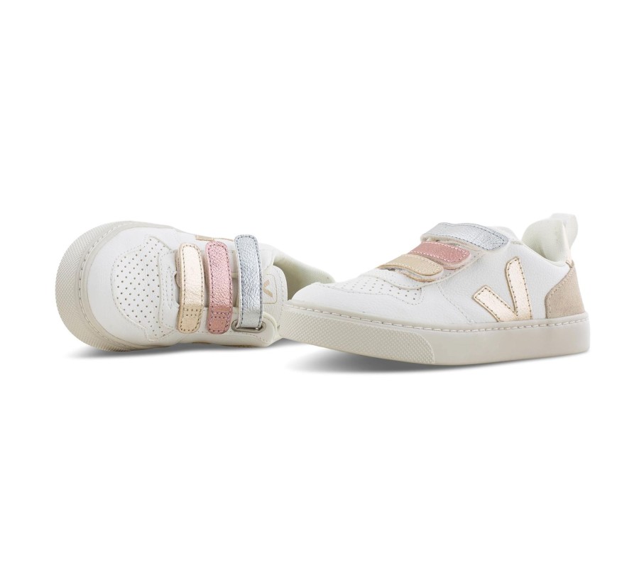 Kinder Veja Halbschuhe | Small V-10 - Klettschuhe