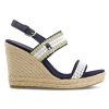 Damen Tommy Hilfiger Sandalen | Golden Webbing Wedge - Keilsandaletten