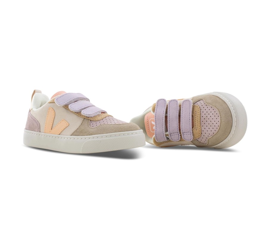 Kinder Veja Halbschuhe | Small V-10 - Klettschuhe