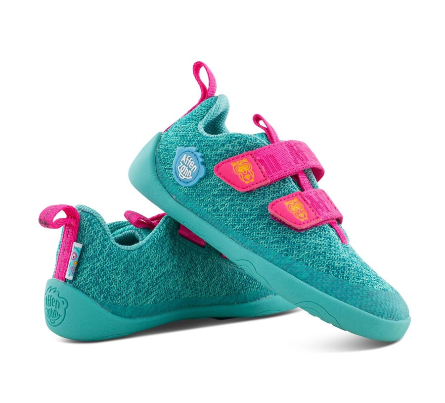 Kinder Affenzahn Barfussschuhe | Knit Happy - Klettschuhe