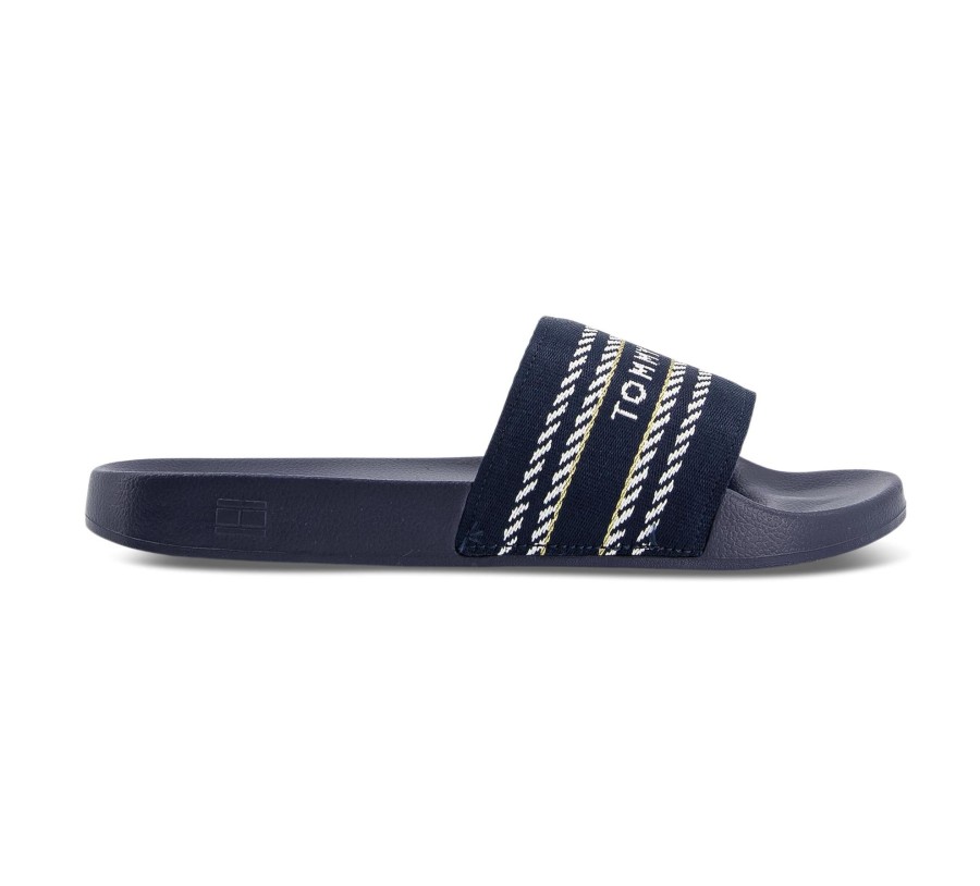 Damen Tommy Hilfiger Slides | Tommy Webbing Slide - Flip Flops