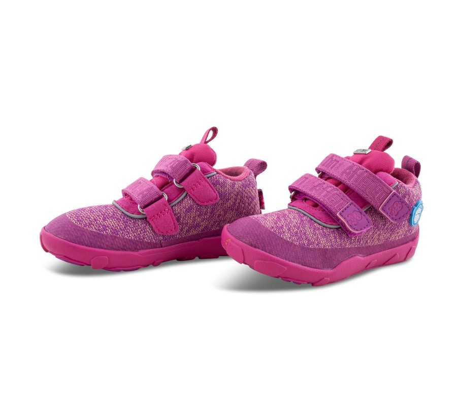 Kinder Affenzahn Barfussschuhe | Lowboot Knit Happy - Klettschuhe