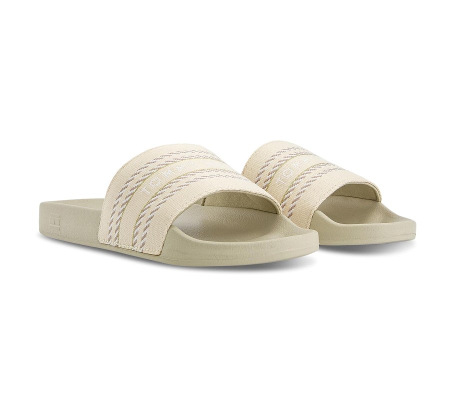 Damen Tommy Hilfiger Slides | Tommy Webbing Slide - Flip Flops