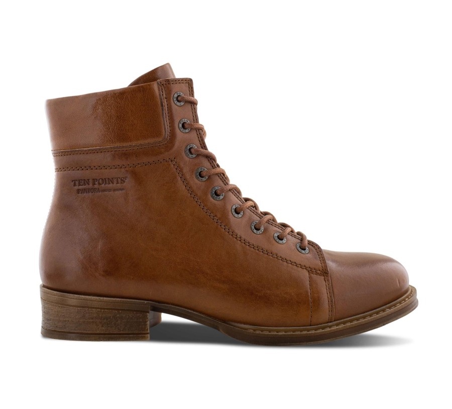 Damen Ten Points Stiefeletten | Pandora - Schnu00Fcrstiefel Leder